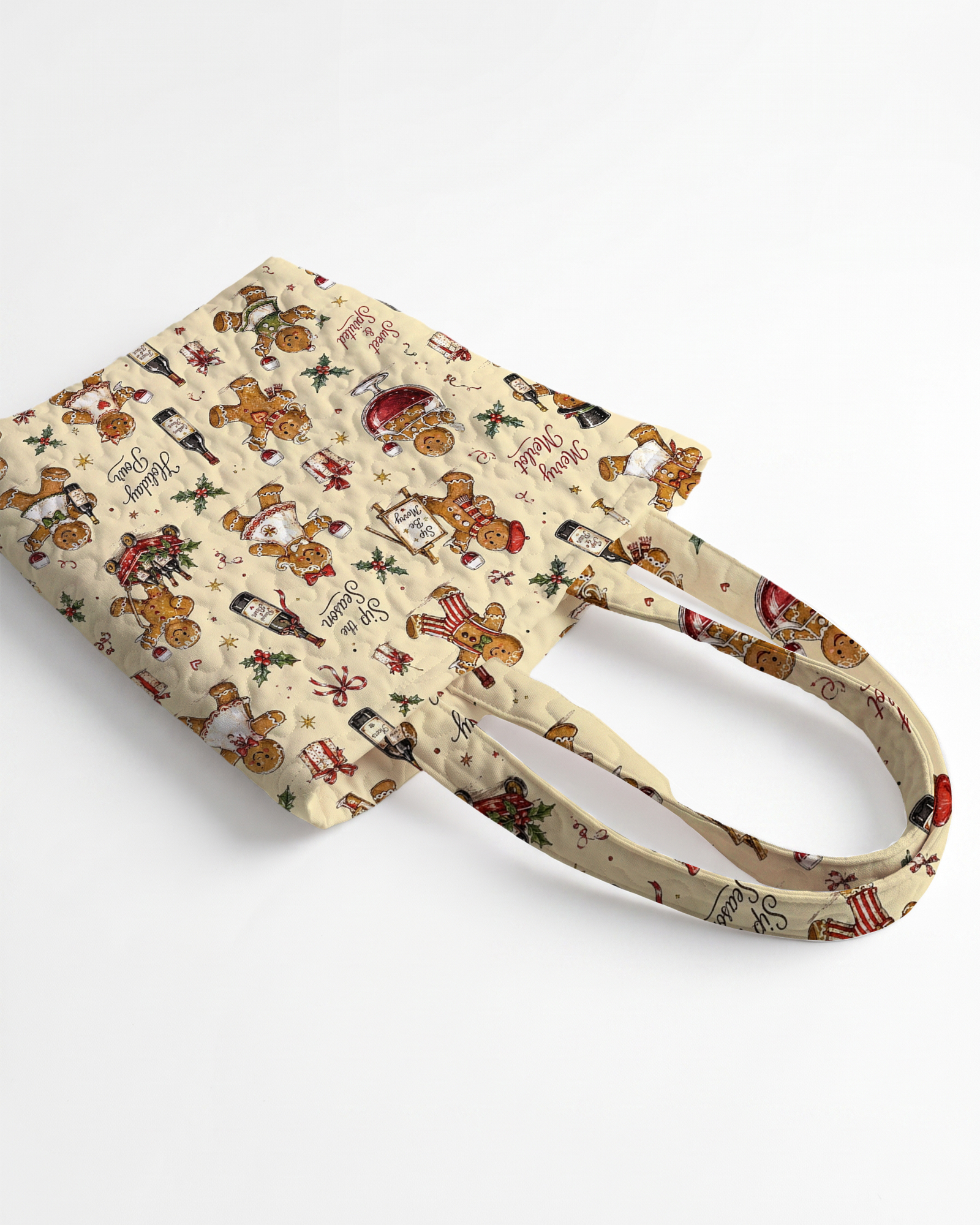 TheRetroTee Gingerbread Man Wine Party Tote Bag