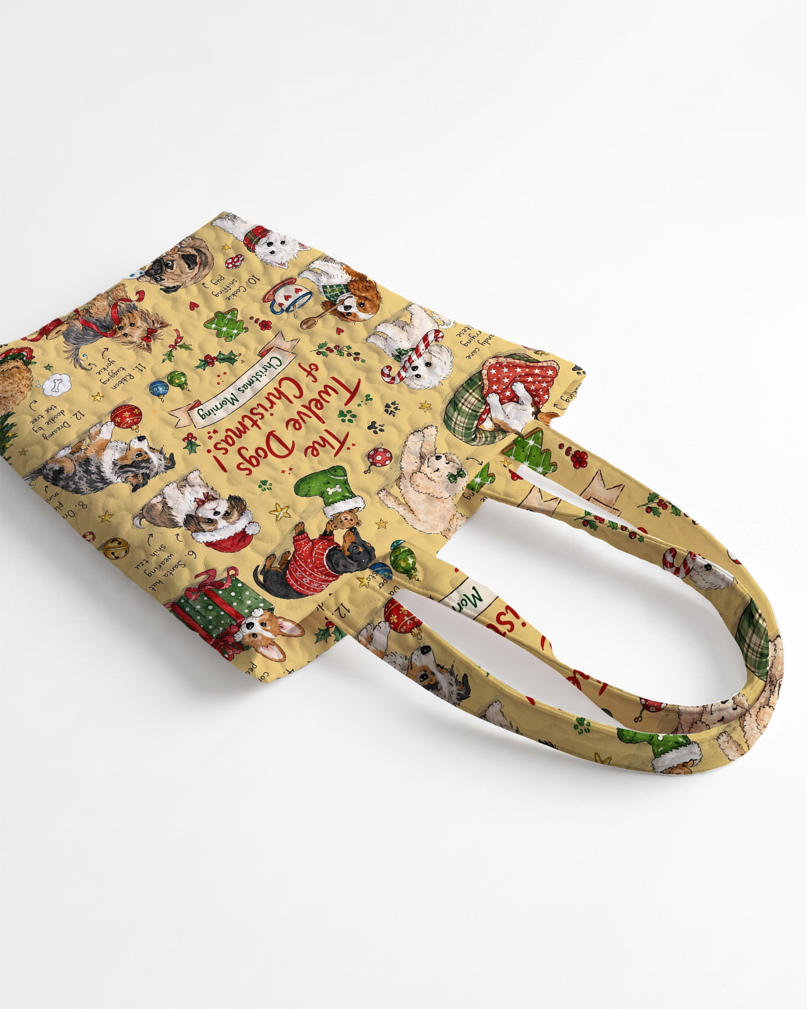 TheRetroTee The Twelve Dogs Of Christmas Tote Bag