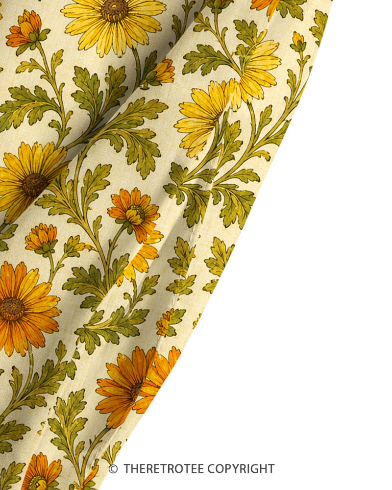 TheRetroTee 1970s Vintage Daisy Garden Maxi Dress