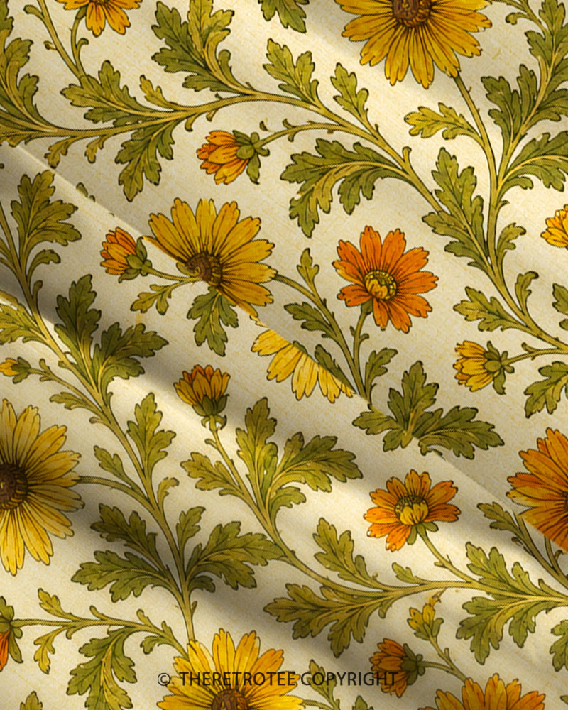 TheRetroTee 1970s Vintage Daisy Garden Maxi Dress