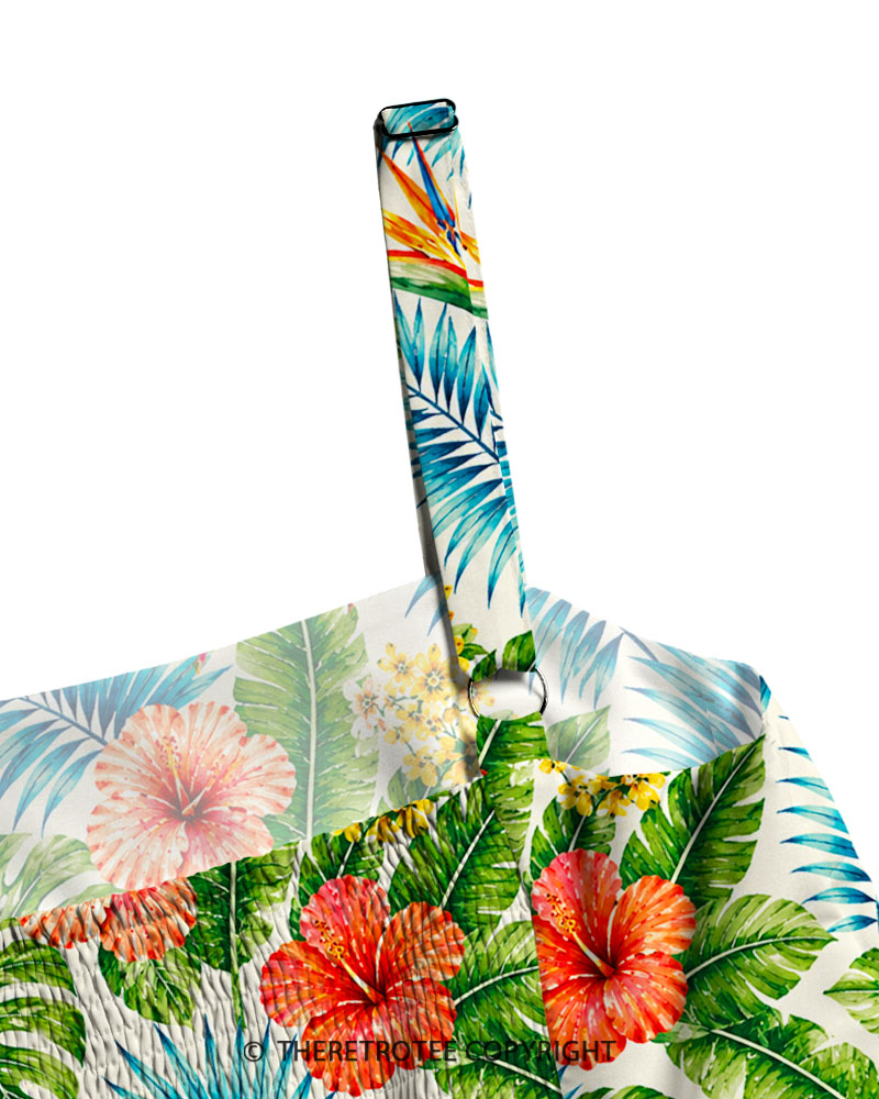TheRetroTee 1970s Tropical Garden Maxi Dress