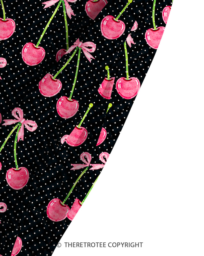 TheRetroTee Retro Pink Cherry Maxi Dress