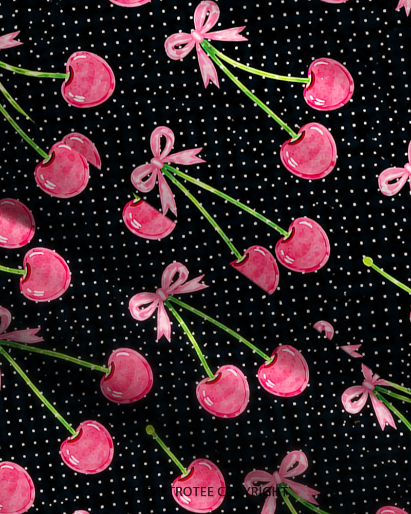 TheRetroTee Retro Pink Cherry Maxi Dress