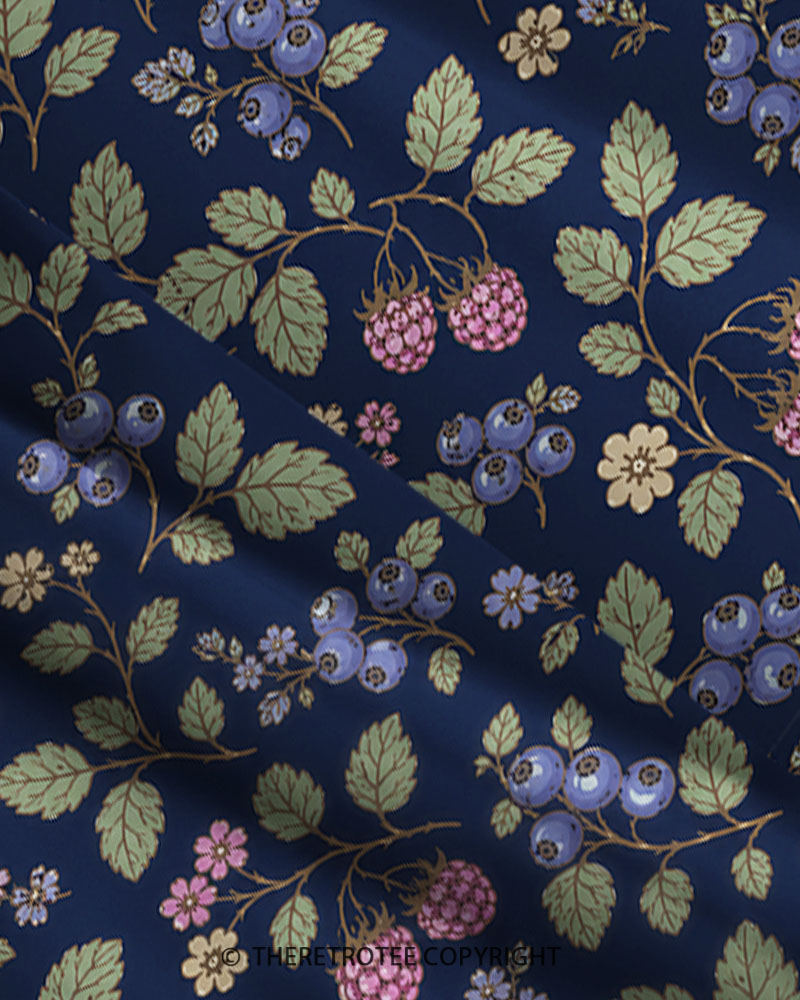 TheRetroTee Vintage Wild Berry Botanical Maxi Dress