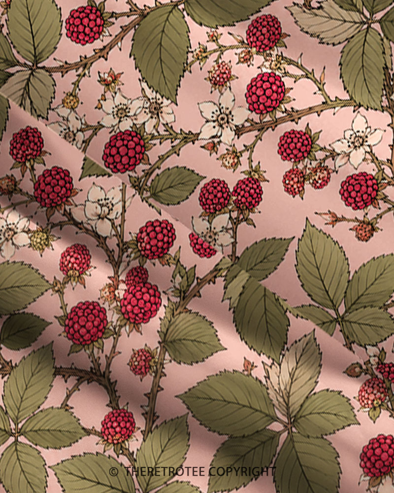 TheRetroTee Vintage Raspberry Bramble Maxi Dress