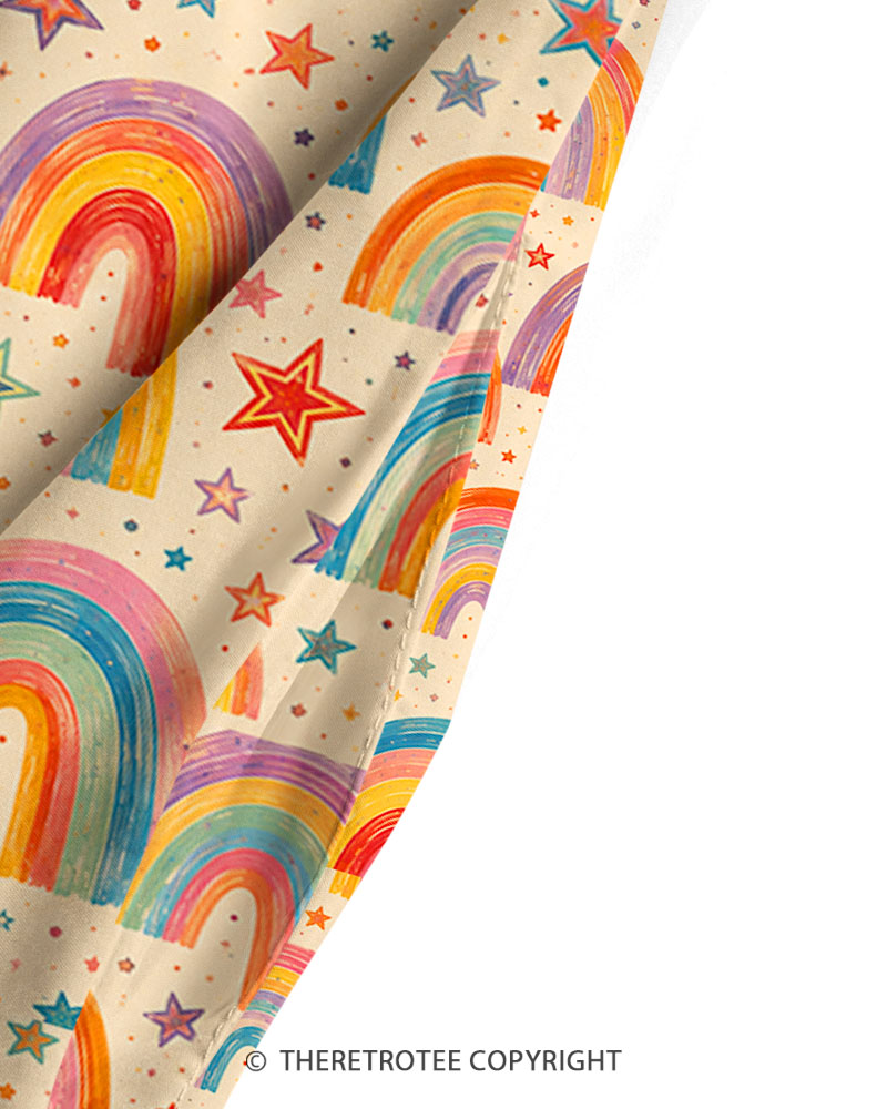 TheRetroTee Vintage Rainbow Stars Maxi Dress