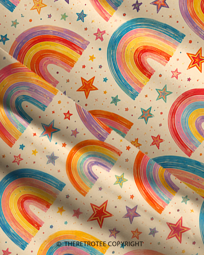 TheRetroTee Vintage Rainbow Stars Maxi Dress