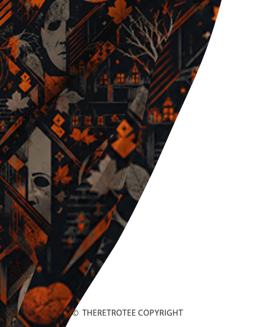 TheRetroTee Halloween Slasher Night 1970s Strappy Maxi Dress
