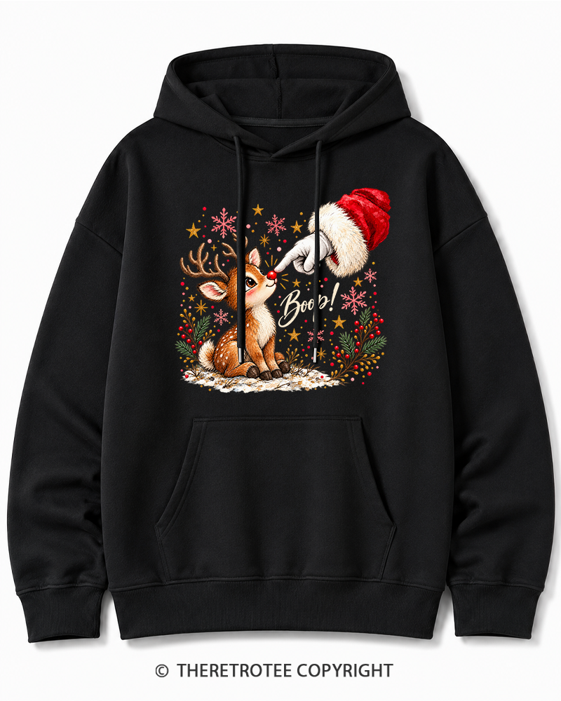 TheRetroTee Boop 1960s Christmas Cotton Hoodie