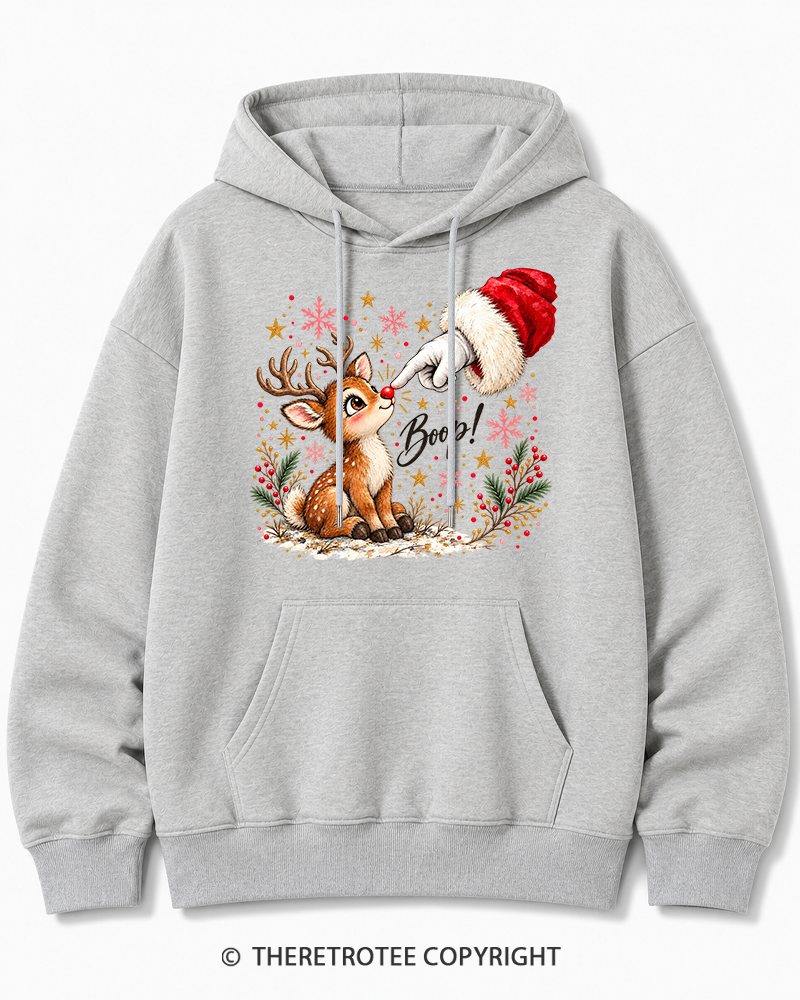 TheRetroTee Boop 1960s Christmas Cotton Hoodie