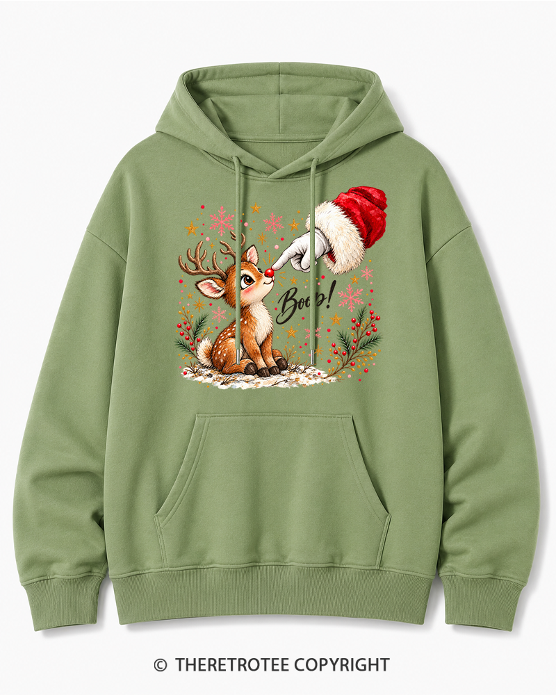 TheRetroTee Boop 1960s Christmas Cotton Hoodie