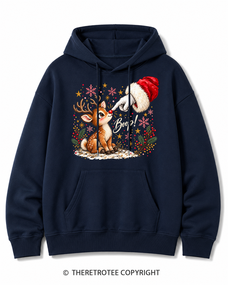TheRetroTee Boop 1960s Christmas Cotton Hoodie