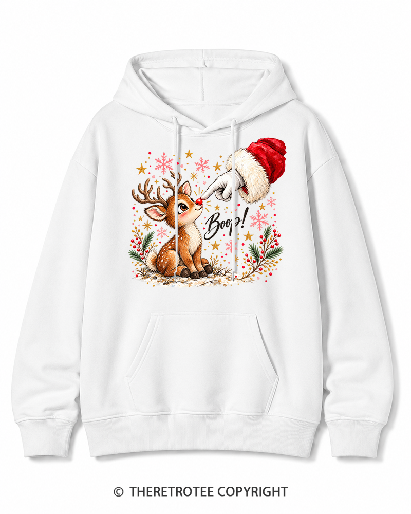 TheRetroTee Boop 1960s Christmas Cotton Hoodie