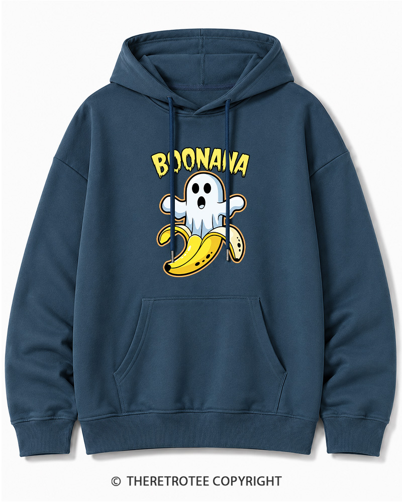 TheRetroTee Boo-p Ghost Dog Vintage Halloween Cotton Hoodie