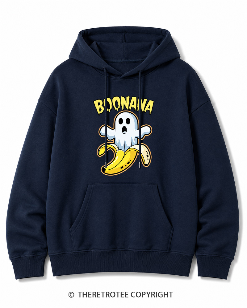 TheRetroTee Boo-p Ghost Dog Vintage Halloween Cotton Hoodie