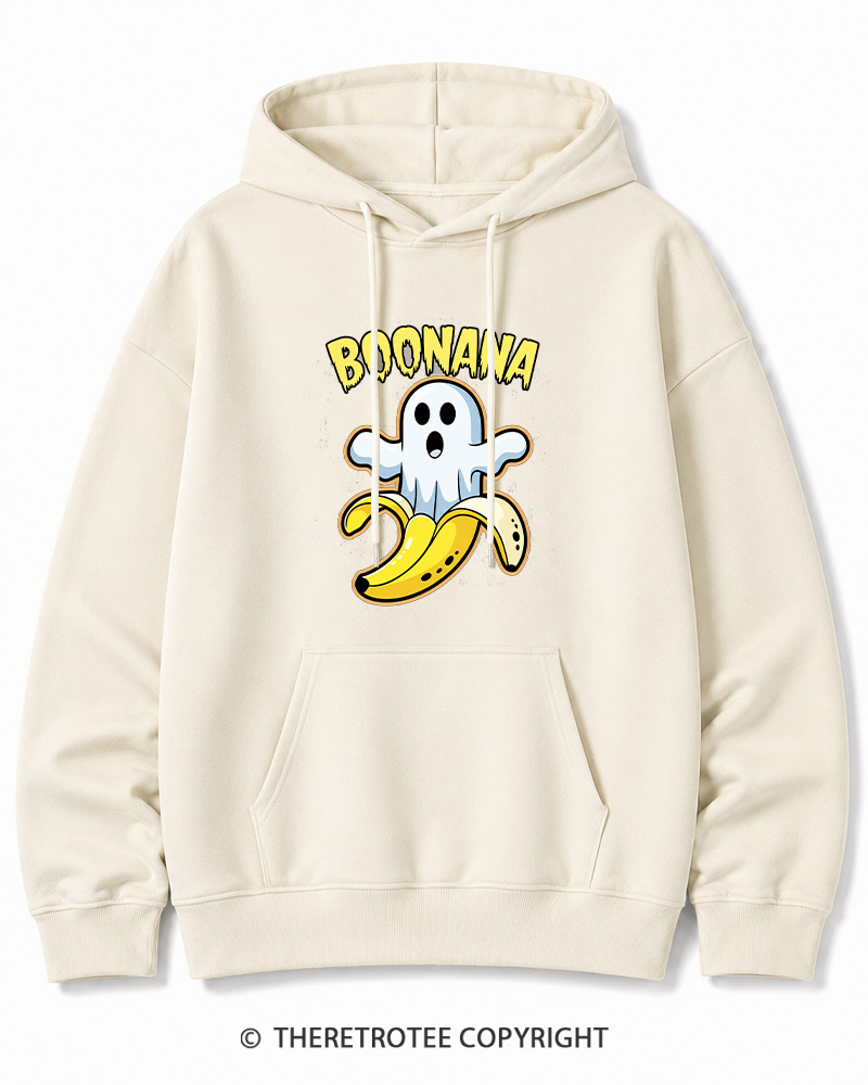 TheRetroTee Boo-p Ghost Dog Vintage Halloween Cotton Hoodie