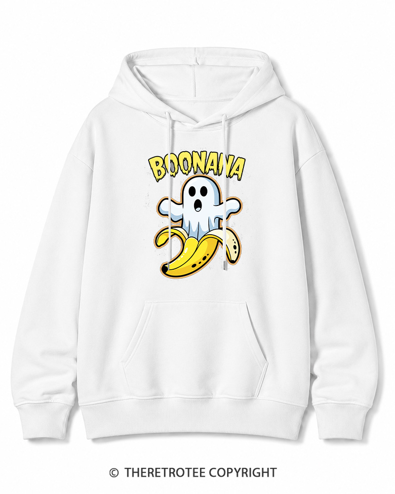 TheRetroTee Boo-p Ghost Dog Vintage Halloween Cotton Hoodie
