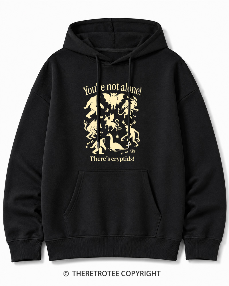 TheRetroTee Cryptid 1970s Halloween Cotton Hoodie