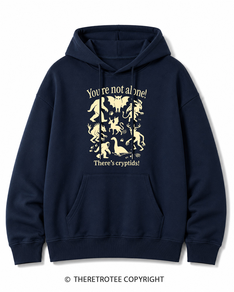 TheRetroTee Cryptid 1970s Halloween Cotton Hoodie