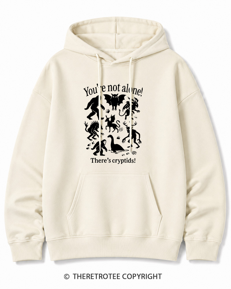 TheRetroTee Cryptid 1970s Halloween Cotton Hoodie