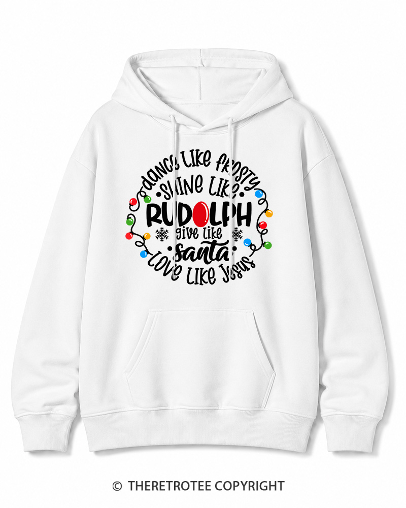 TheRetroTee Jive like Santa Retro Christmas Cotton Hoodie