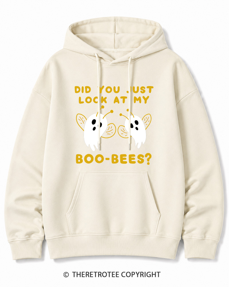 TheRetroTee Did You Just Look At My Boo-Bees 2000s Halloween Cotton Hoodie