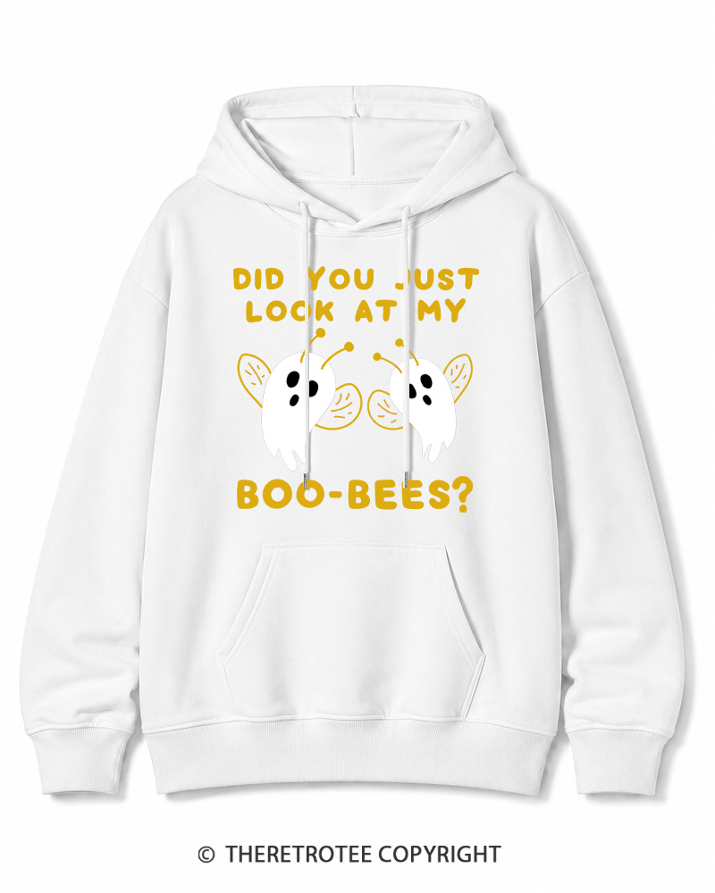 TheRetroTee Did You Just Look At My Boo-Bees 2000s Halloween Cotton Hoodie