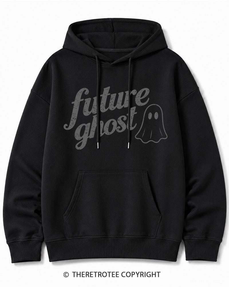 TheRetroTee Future Ghost 1970s Halloween Cotton Hoodie