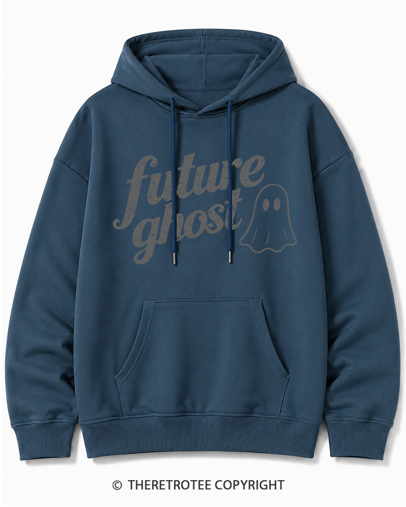TheRetroTee Future Ghost 1970s Halloween Cotton Hoodie