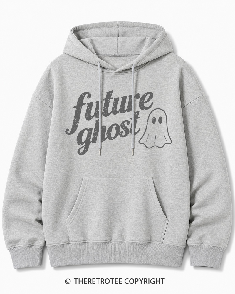 TheRetroTee Future Ghost 1970s Halloween Cotton Hoodie