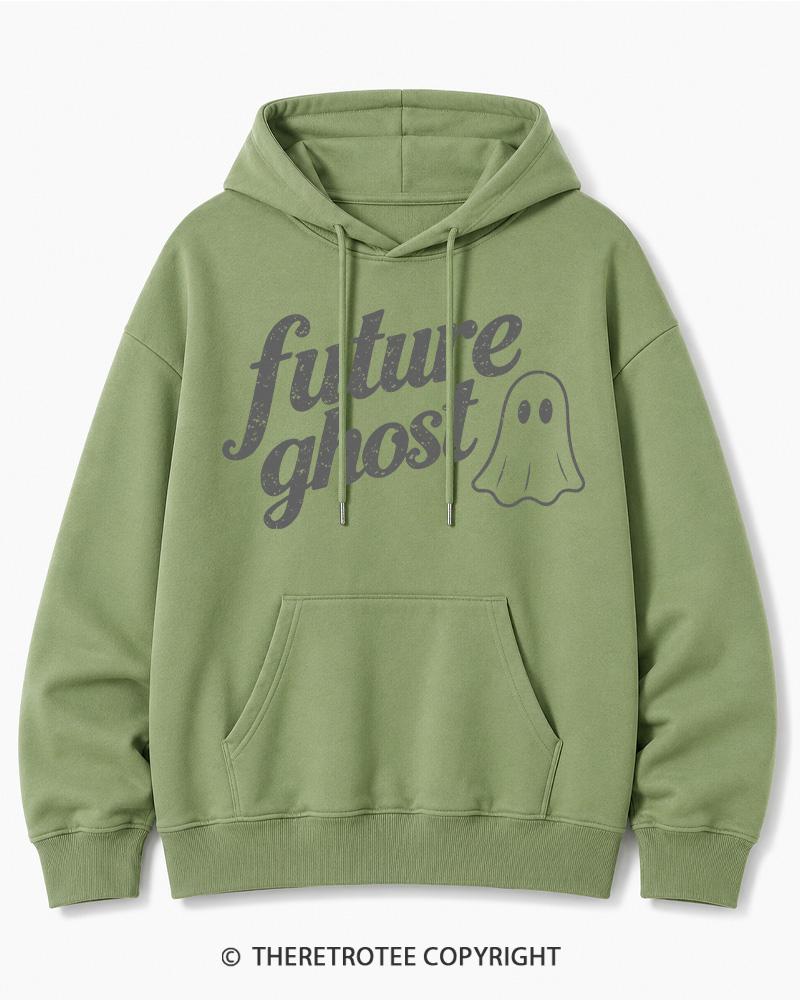 TheRetroTee Future Ghost 1970s Halloween Cotton Hoodie