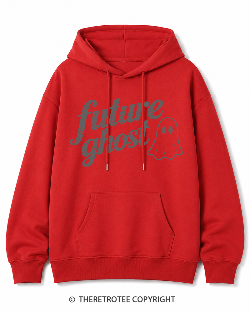 TheRetroTee Future Ghost 1970s Halloween Cotton Hoodie