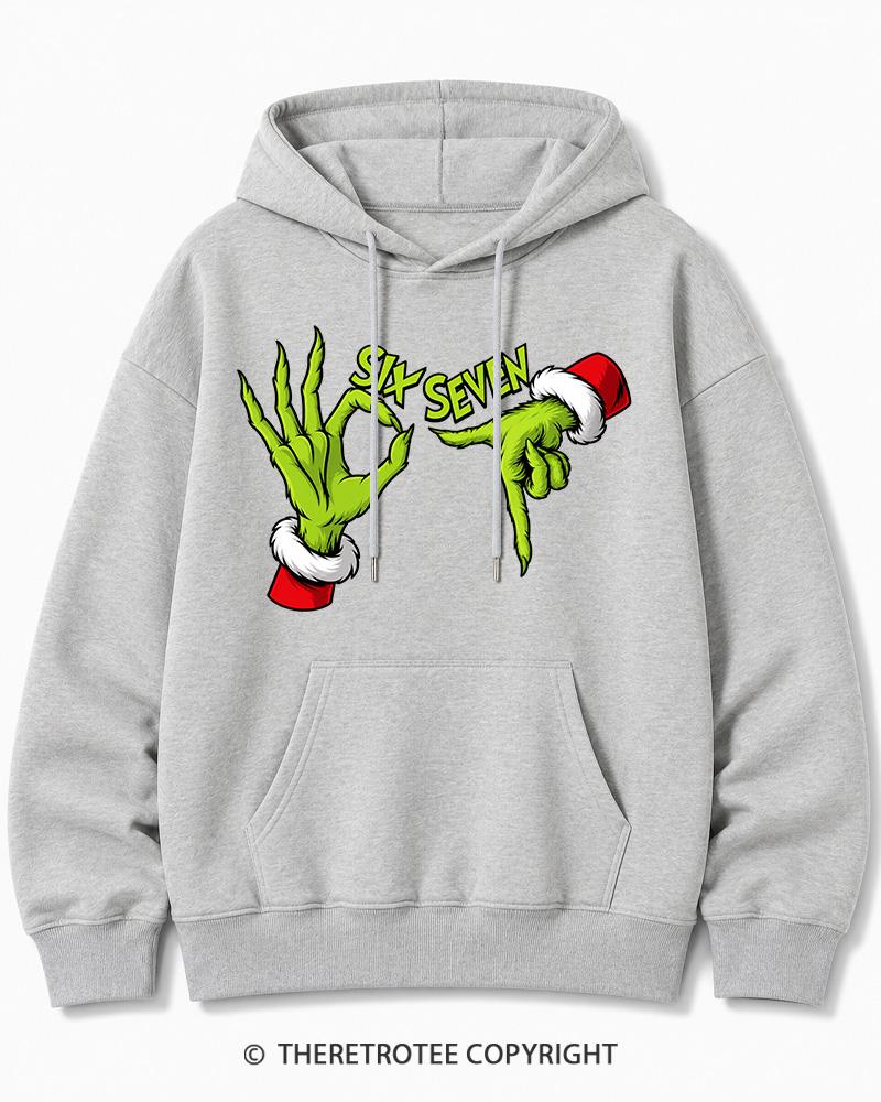 TheRetroTee Six Seven Vintage  Christmas Cotton Hoodie