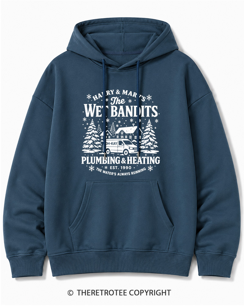 TheRetroTee The Wet Bandits 1990s Christmas Cotton Hoodie