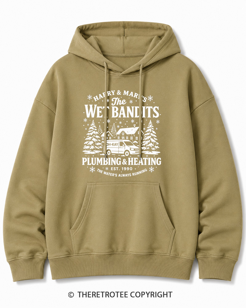 TheRetroTee The Wet Bandits 1990s Christmas Cotton Hoodie