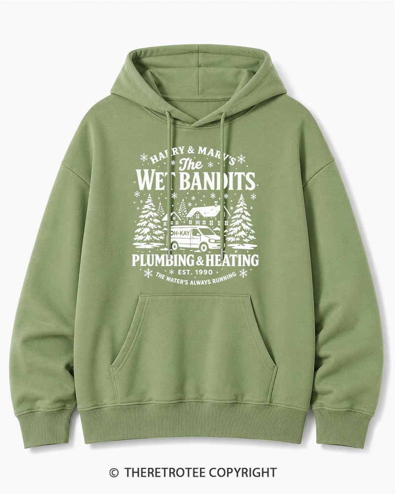 TheRetroTee The Wet Bandits 1990s Christmas Cotton Hoodie