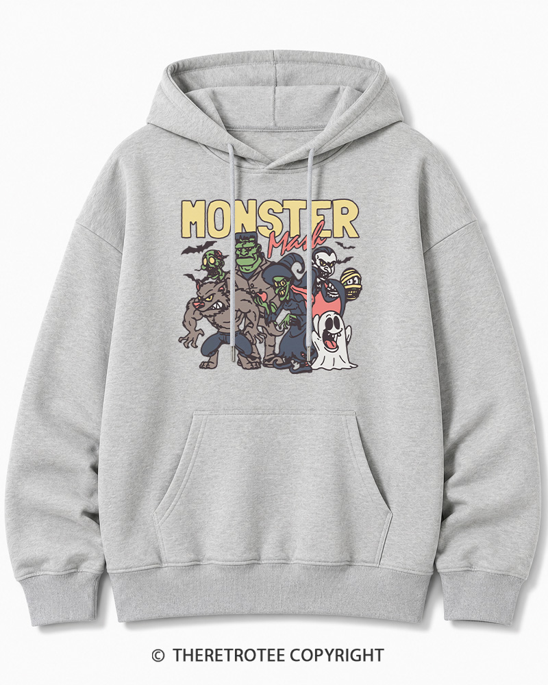 TheRetroTee Halloween Monster Mash Halloween Cotton Hoodie