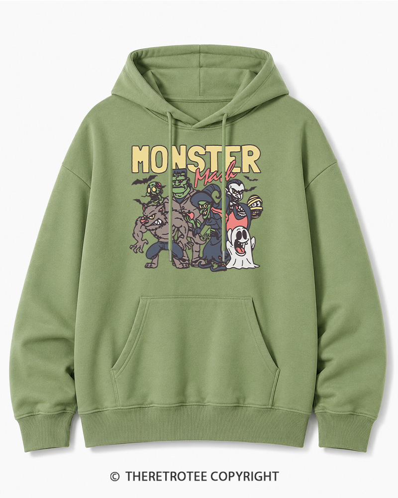 TheRetroTee Halloween Monster Mash Halloween Cotton Hoodie