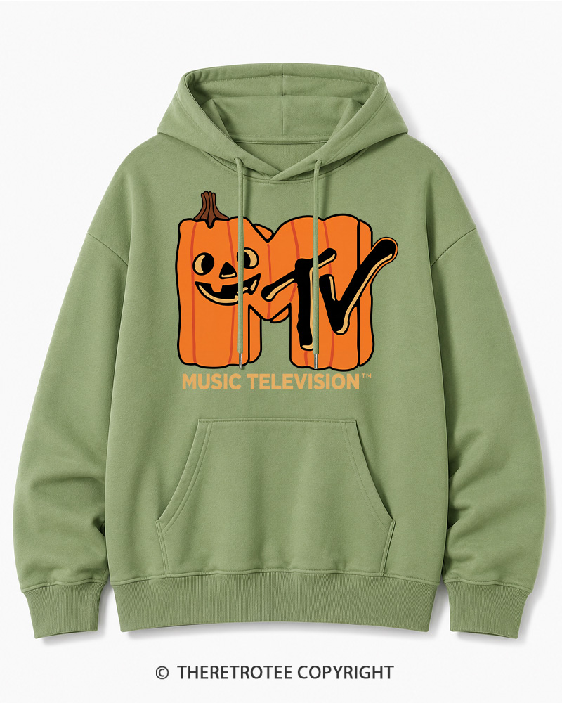 TheRetroTee Halloween Video Radio 1980s Halloween Cotton Hoodie