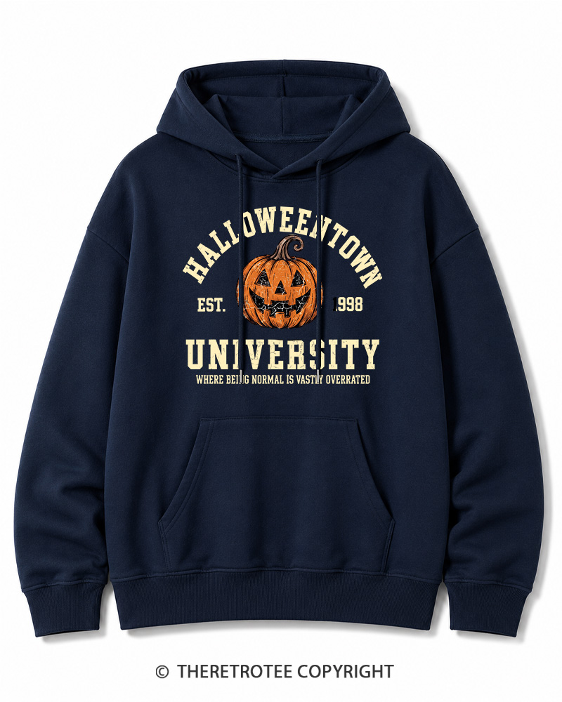 TheRetroTee Halloweentown University Halloween Halloween Cotton Hoodie