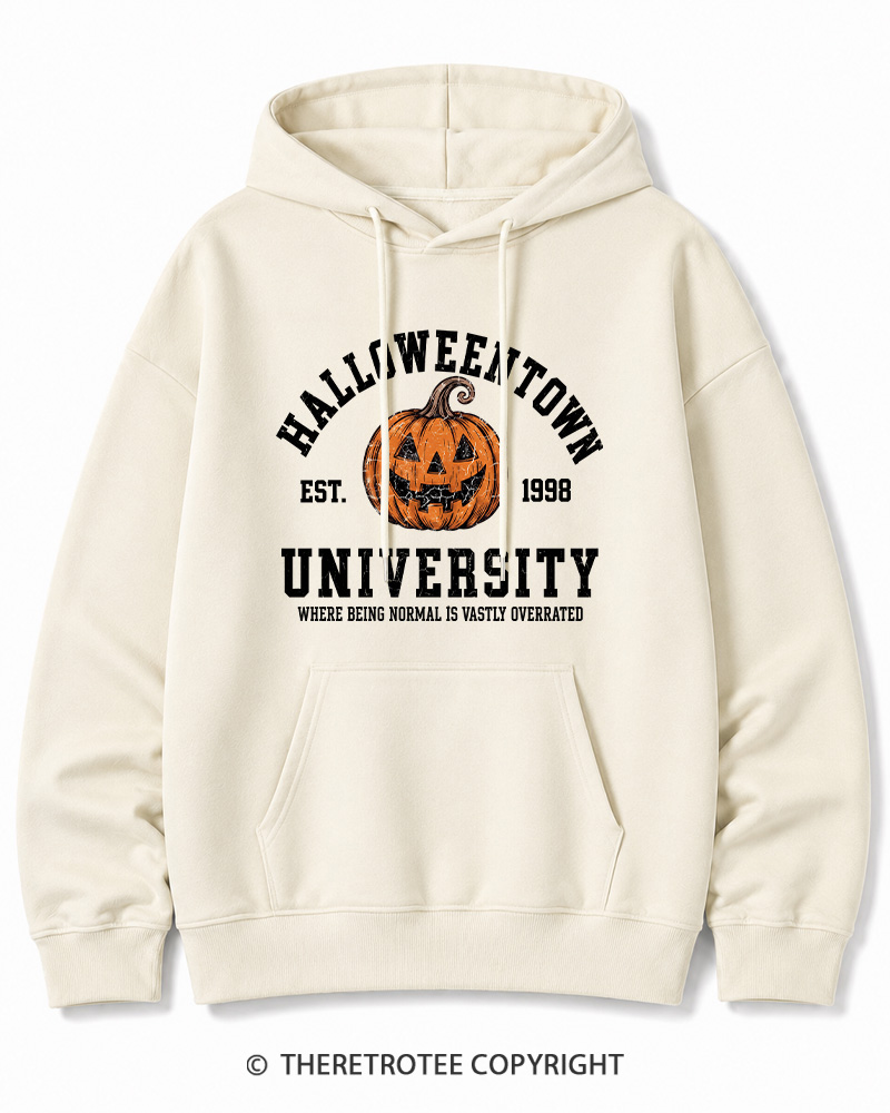 TheRetroTee Halloweentown University Halloween Halloween Cotton Hoodie