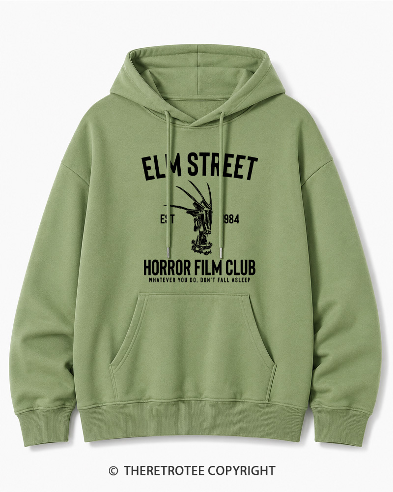 TheRetroTee Horror Film Club 1980s Halloween Cotton Hoodie