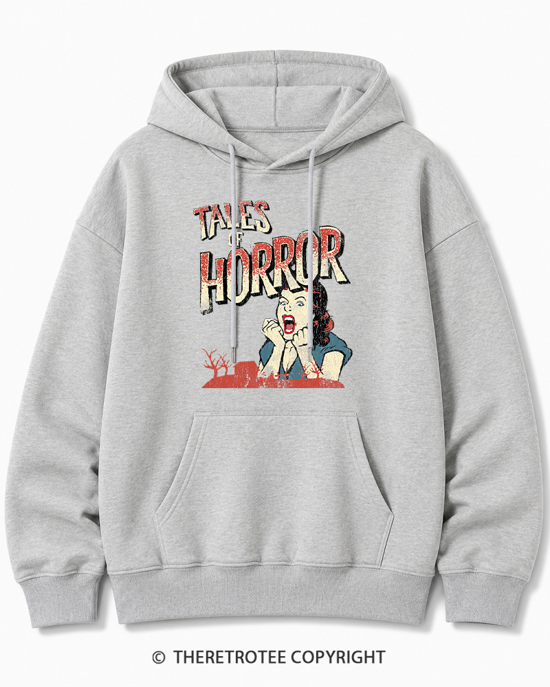 TheRetroTee Horror Movie 1950s Halloween Cotton Hoodie