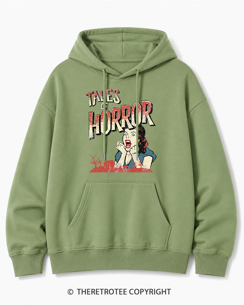 TheRetroTee Horror Movie 1950s Halloween Cotton Hoodie