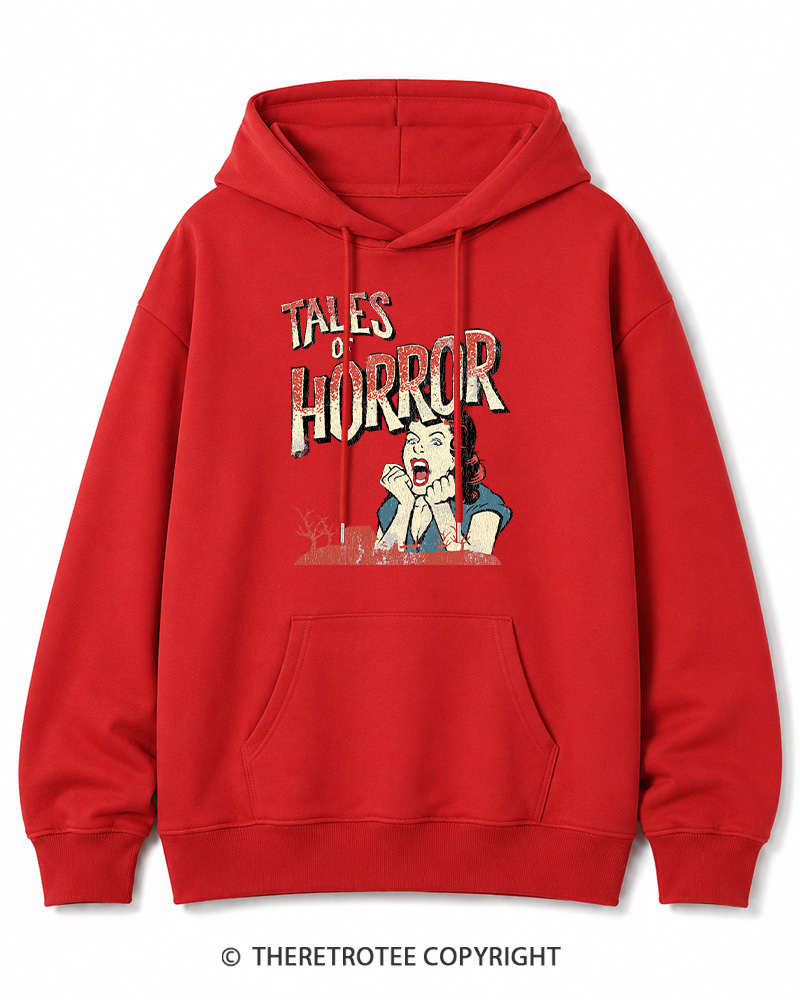 TheRetroTee Horror Movie 1950s Halloween Cotton Hoodie