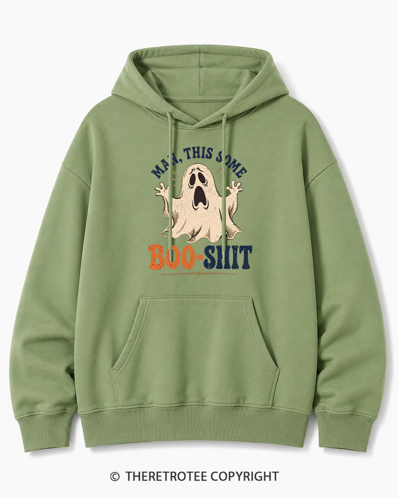 TheRetroTee Man, This Some Bullshit 1970s Halloween Halloween Cotton Hoodie