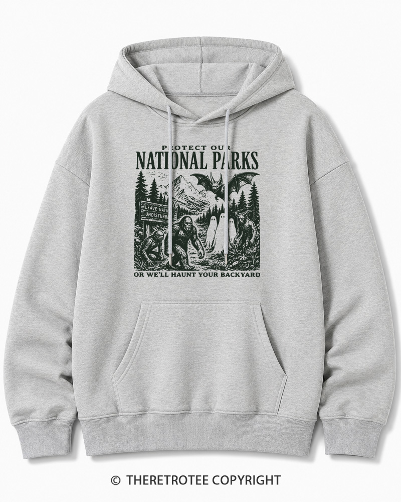 TheRetroTee Protect Our National Parks Halloween Cotton Hoodie