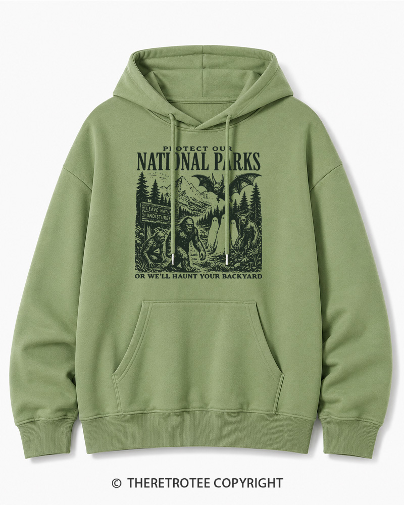 TheRetroTee Protect Our National Parks Halloween Cotton Hoodie