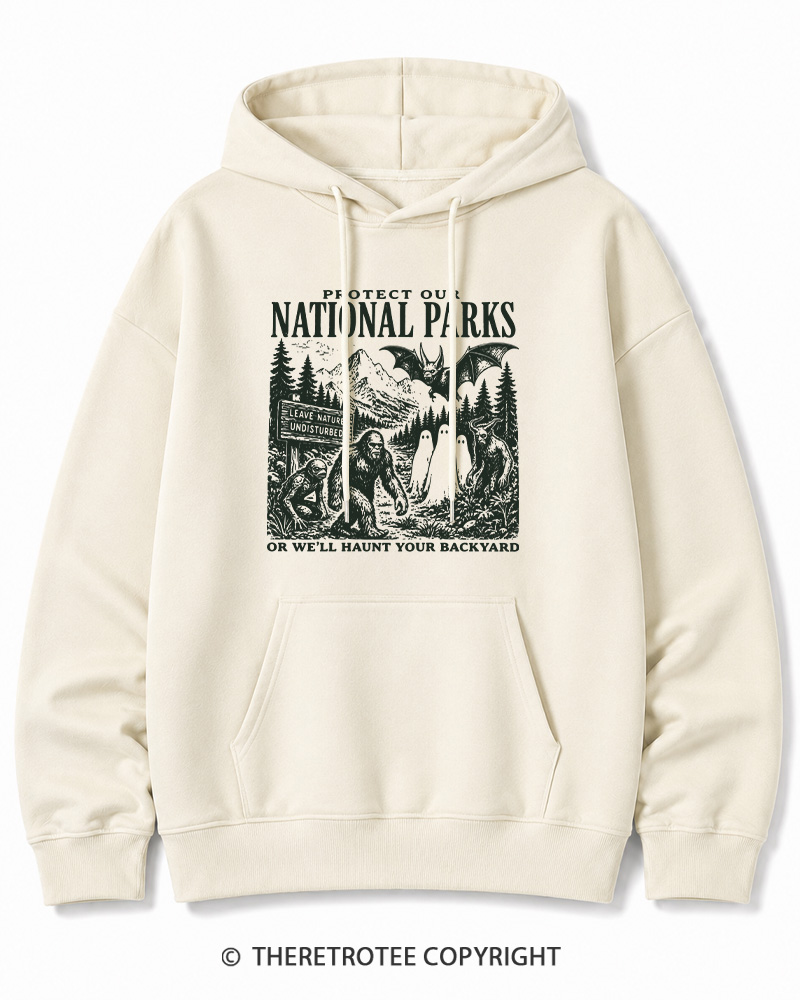 TheRetroTee Protect Our National Parks Halloween Cotton Hoodie