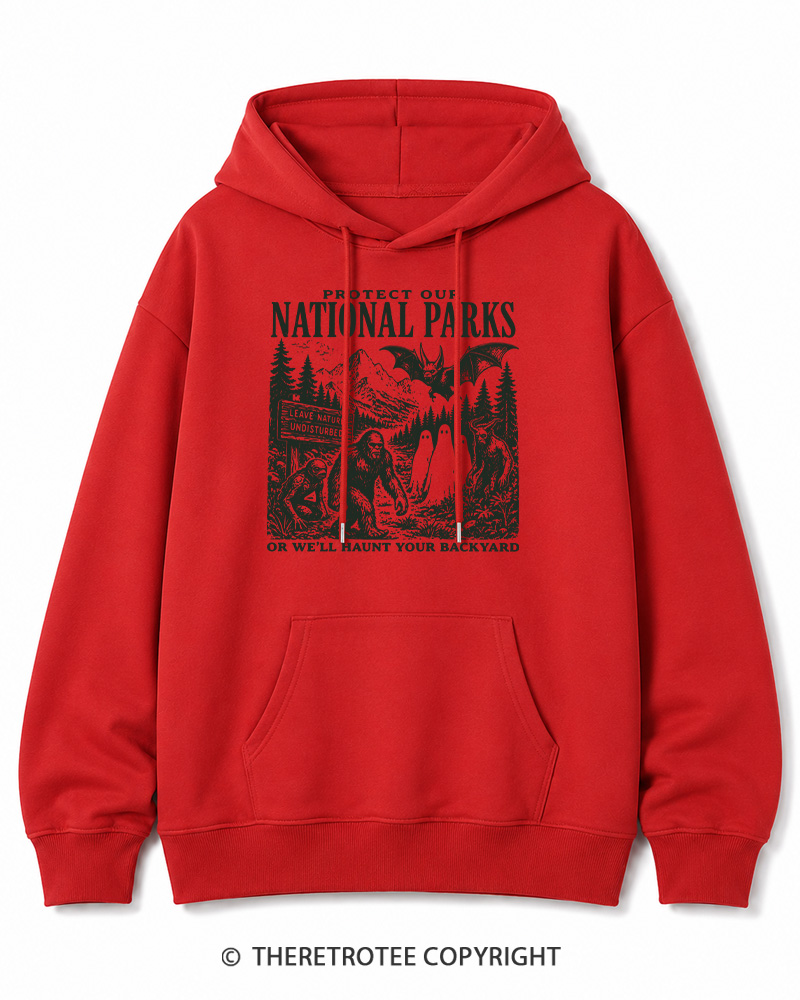 TheRetroTee Protect Our National Parks Halloween Cotton Hoodie